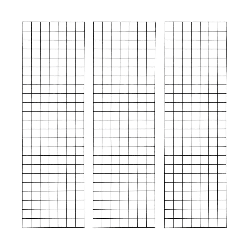 6' x 2' Wire Grid Panel Display Rack with Hooks, 3-Pack X690