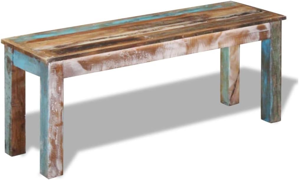 Solid Reclaimed Wood Bench 43.3"x13.8"x17.7" X425236