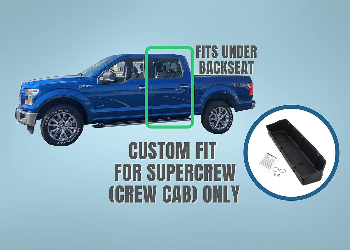 Under Seat Storage Box for Ford F-150 SuperCrew and SuperDuty Crew Cab K2388