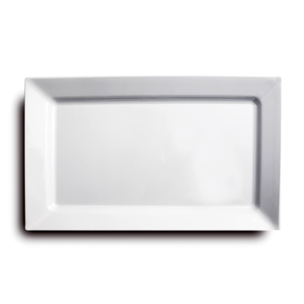 White Rectangular Melamine Salad Plate, 6 Packs C6446