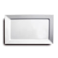 White Rectangular Melamine Salad Plate, 6 Packs C6446