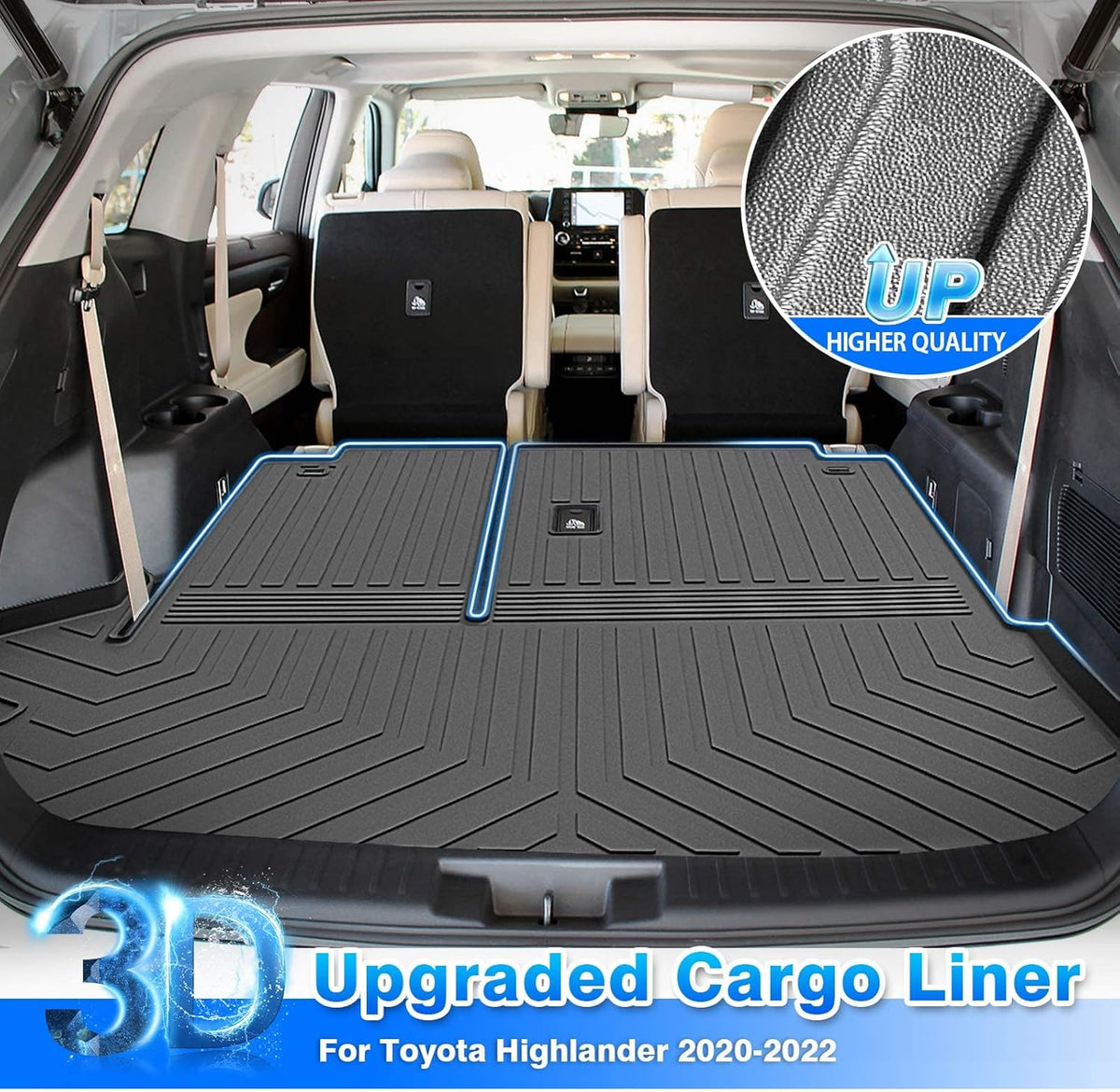 All Weather TPE Cargo Liner for Toyota Highlander 2020-2022 H167