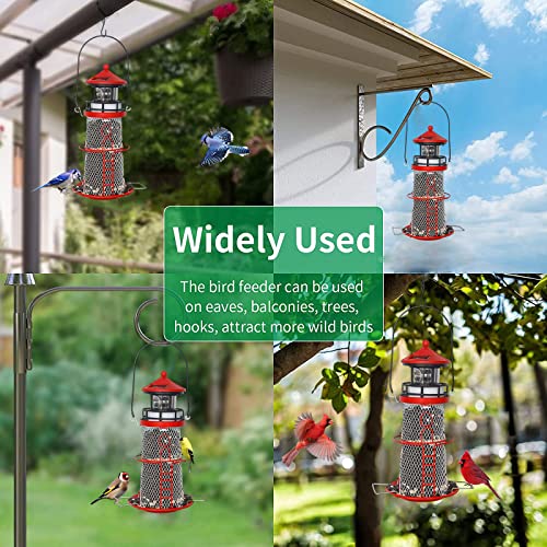 14'' Hanging Mesh Solar Bird Feeder with Rotating Beacon P931225