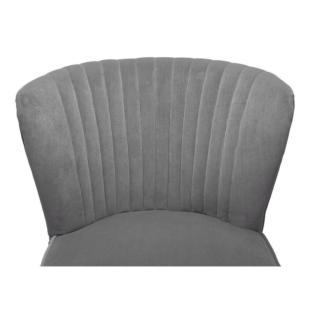 Grey Gold Legs Side Chair Set of 2 C214156