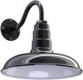 Green Steel Dome Gooseneck Barn Light H350