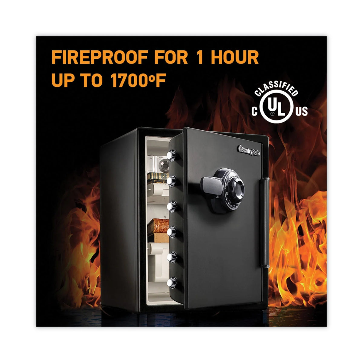 Fire-Safe with Combination Access, 2 cu ft, Black O222
