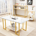 Gold Coffee Table Set of 3 with Metal Frame P8887