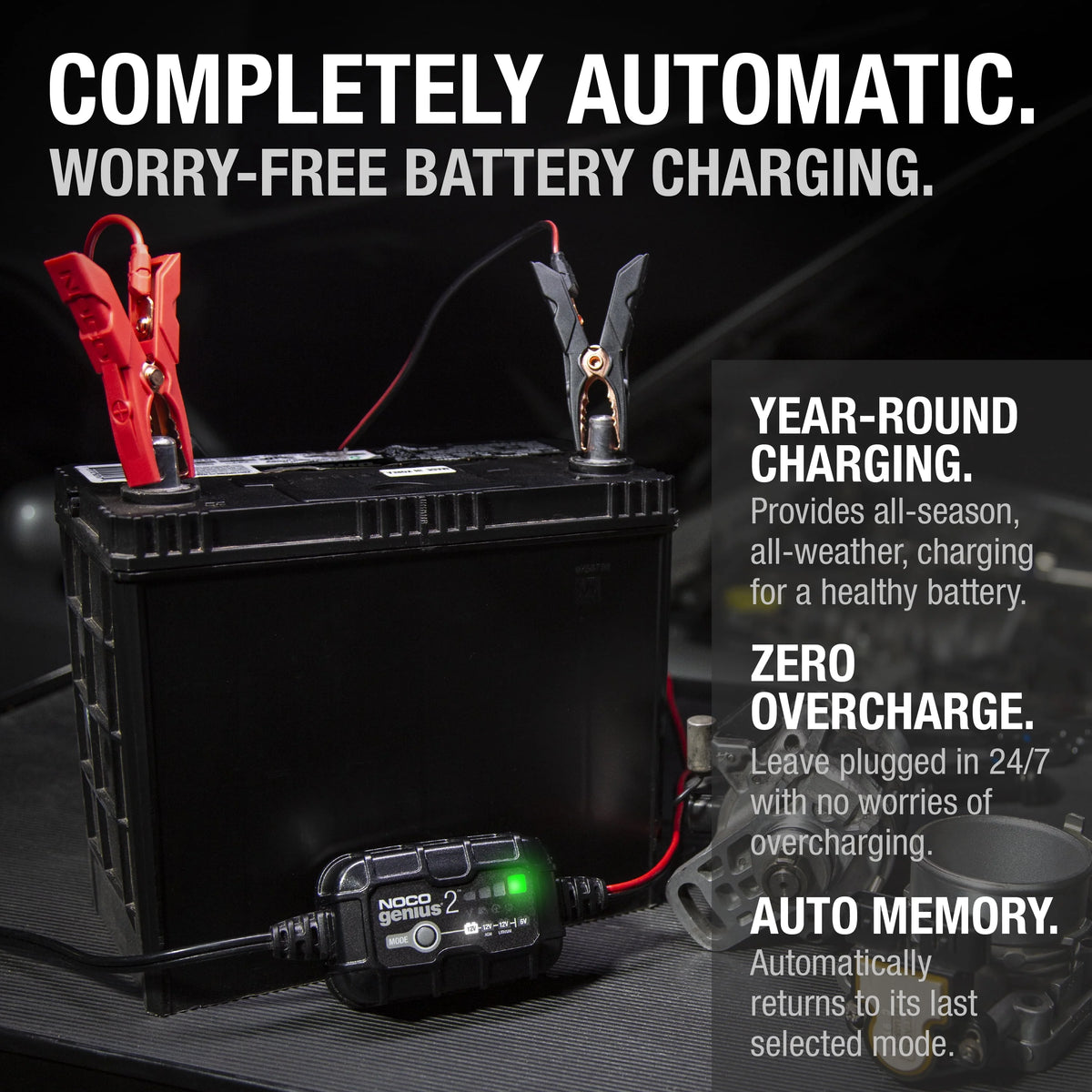 6V/12V 2A Smart Battery Charger and Maintainer B458