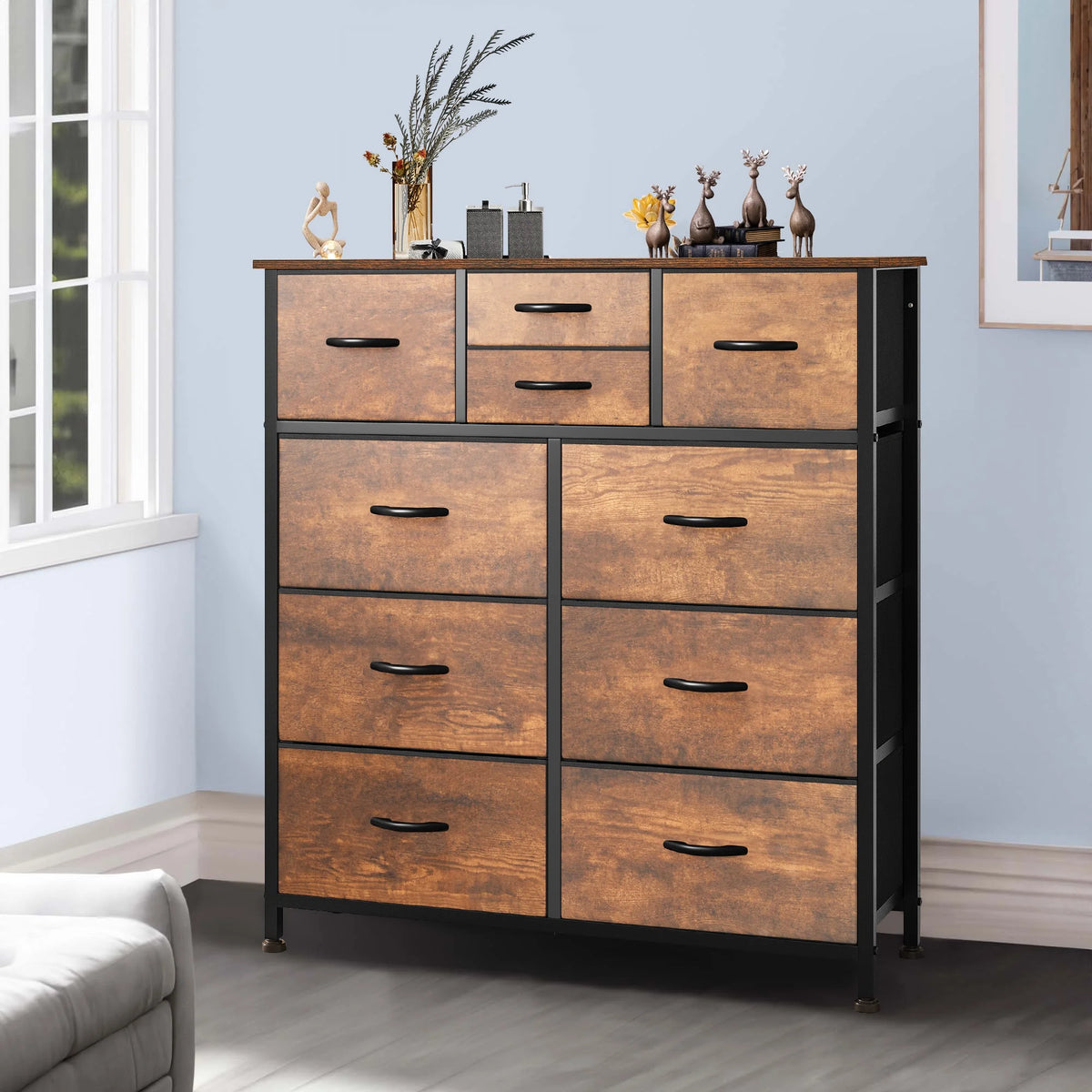 10 Drawer Fabric Dresser Y6969