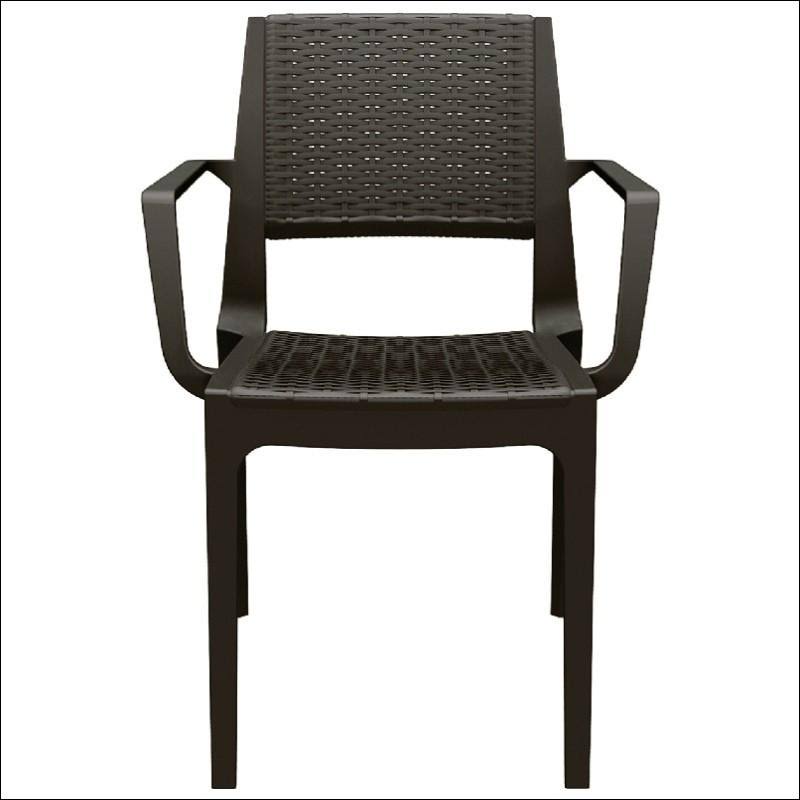 Brown Resin Dining Arm Chair Z2083