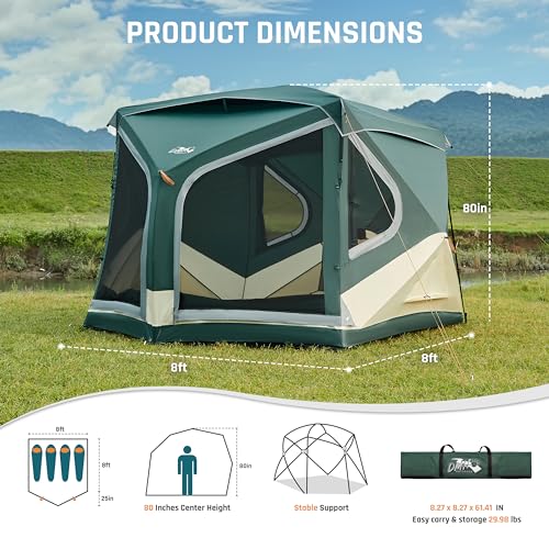 4/6/8 Person Instant Cabin Tent A1466