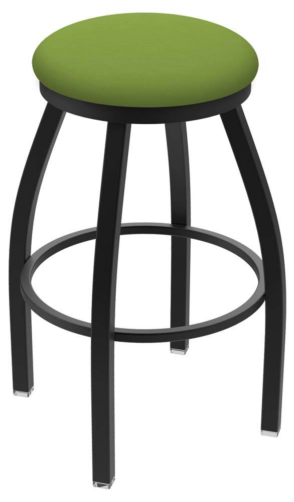 25-inch Swivel Counter Stool with Black Wrinkle Finish and Kiwi Green Seat R138
