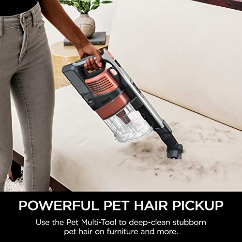 Cordless Stick Vacuum with DuoClean PowerFins, MultiFLEX, 120-min Runtime, Double Battery, Rosewood, Red Q325205