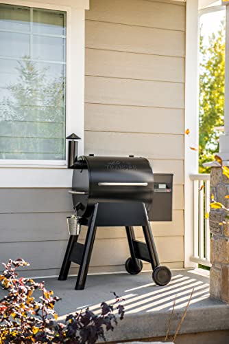 Black Electric Wood Pellet Grill and Smoker with WiFi T529831