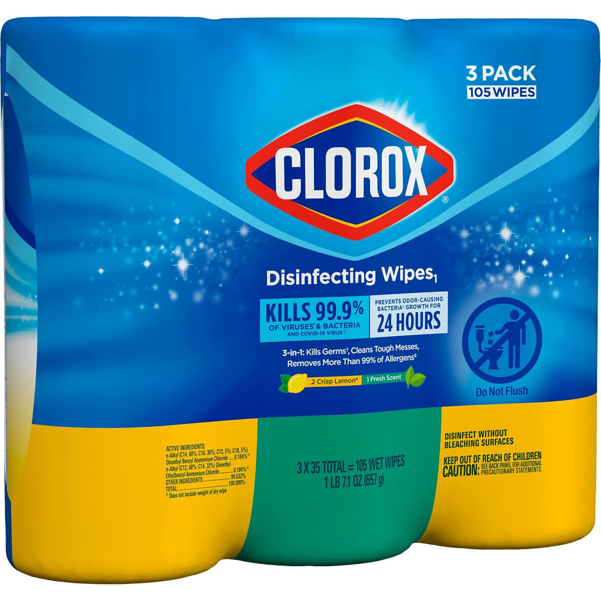Disinfecting Wipes, 35 Count, Pack of 15 A51991