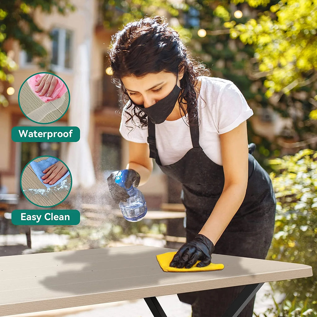 Heavy-Duty Outdoor Picnic Table Set with Weatherproof Resin Tabletop O5271