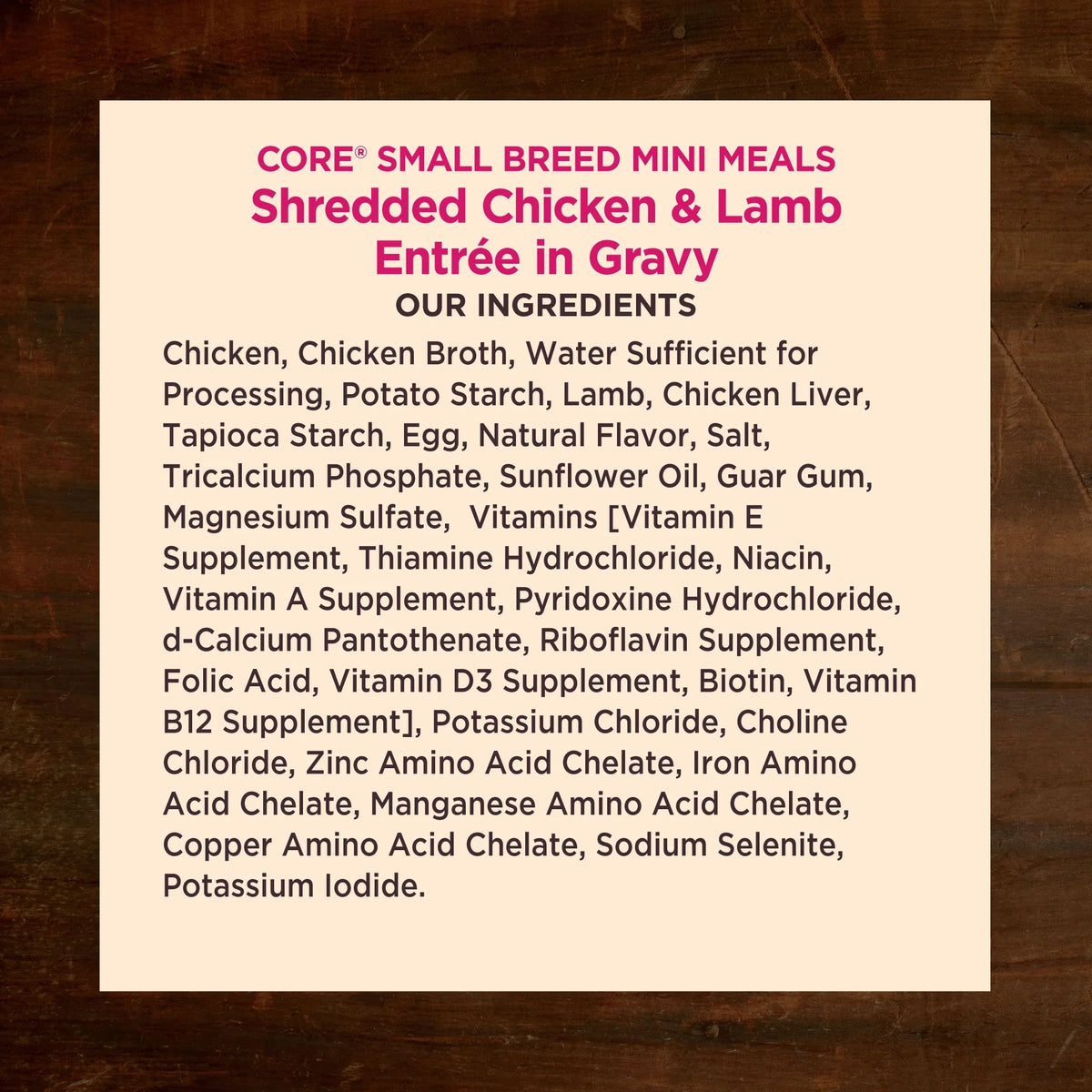 Grain Free Small Breed Wet Dog Food, Shredded Chicken & Lamb in Gravy, 3-Ounce (Pack of 12) N636