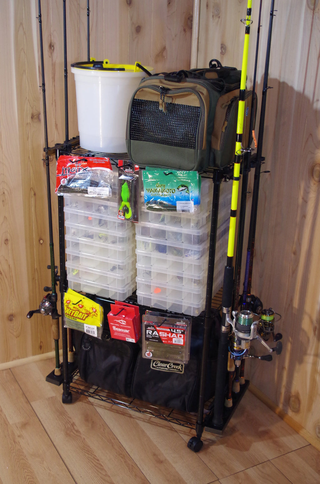 Tackle Trolley with Adjustable Shelves and Racks E8819