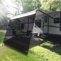 RV Awning Sun Shade Screen with Zipper 15' x 9' Black Mesh A207555
