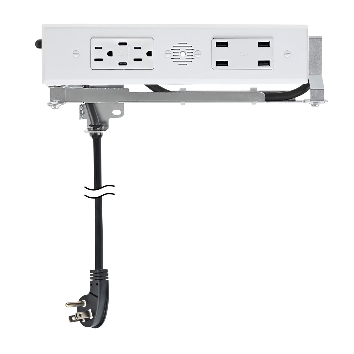 White In-Drawer Outlet with AC Outlets and USB Ports K53654