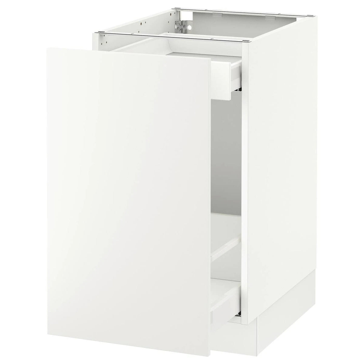 White Base Cabinet with Pull-Out Storage Q240