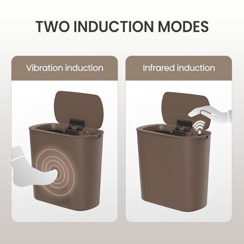 Automatic Motion Sensor 2.6 Gallon Touchless Trash Can White W408