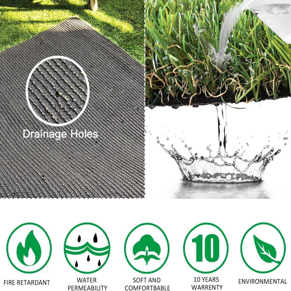 Artificial Grass 12x15 0.8in Pile Height Artificial Turf P10287