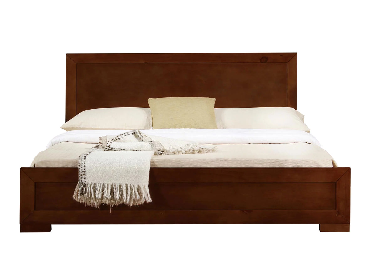 King Black Paneled Platform Bedroom Set Y279