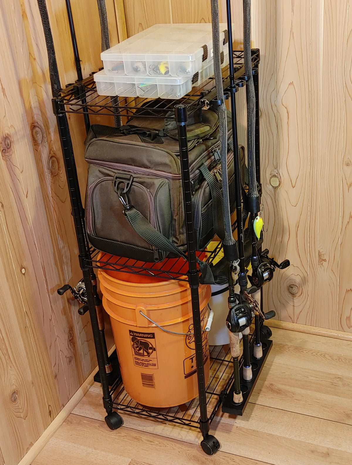 Tackle Trolley with Adjustable Shelves and Racks E8819