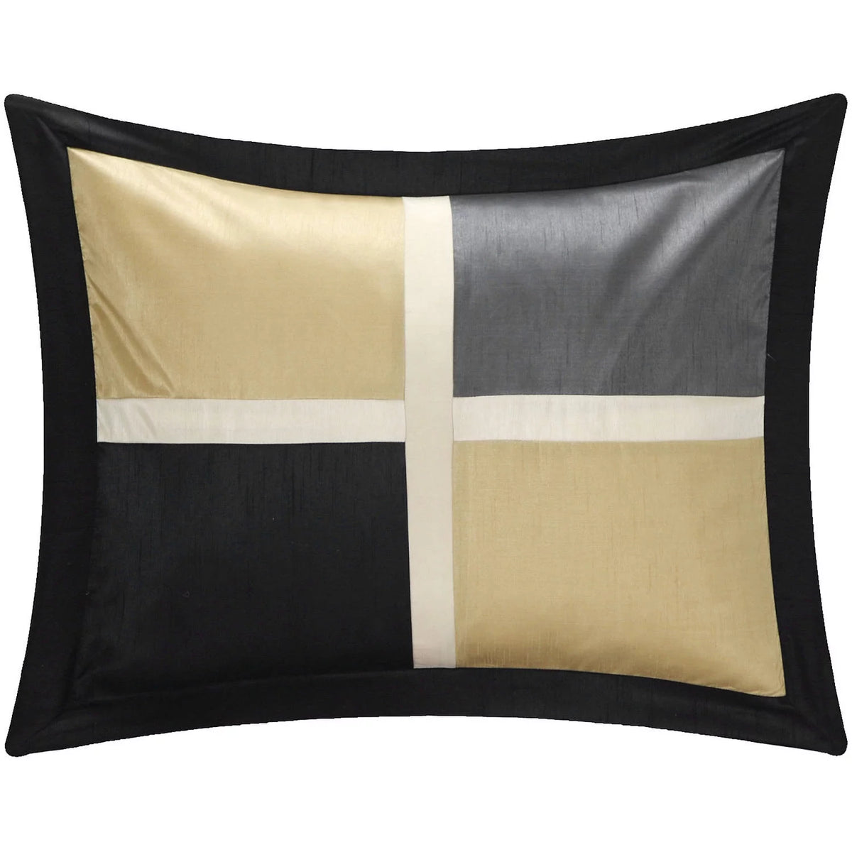 7-Piece Black Patchwork Comforter Set H323