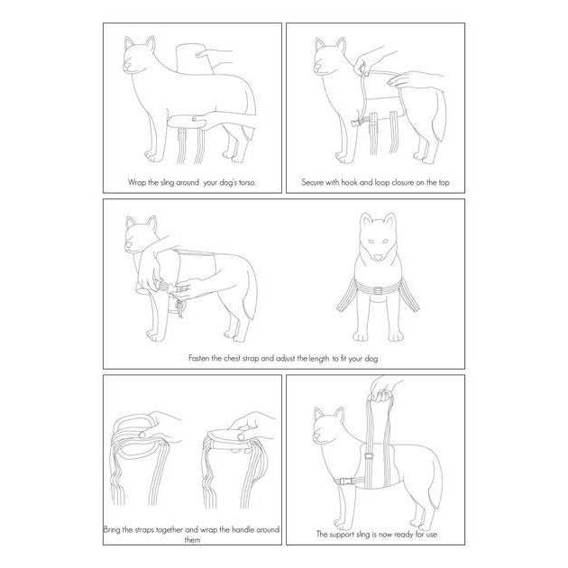 Veterinarian Approved Dog Sling Assist with Chest Strap N361263