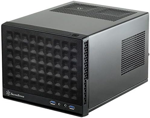 Black Ultra Compact Mini-ITX Computer Case with Mesh Front Panel I7937