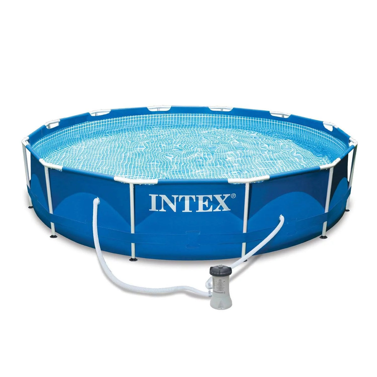 12 x 30 Metal Frame Set Swimming Pool with Filter Pump N65775