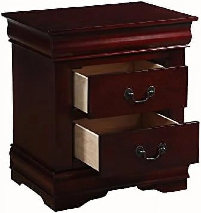 Small Wooden Nightstand with 2 Drawers P661