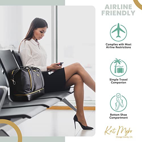 Womens Travel Weekender Bag with shoe compartment U411691