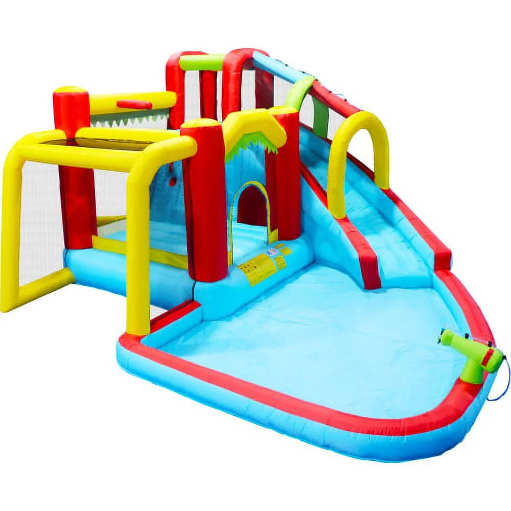 7 in 1 Inflatable Water Park Bouncer with Splash Pool I488