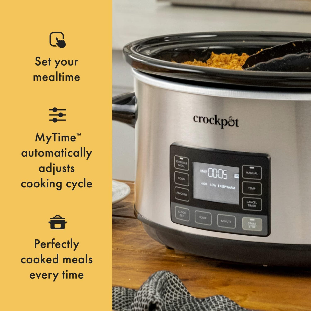 7Qt Programmable Stainless Steel Slow Cooker F5040
