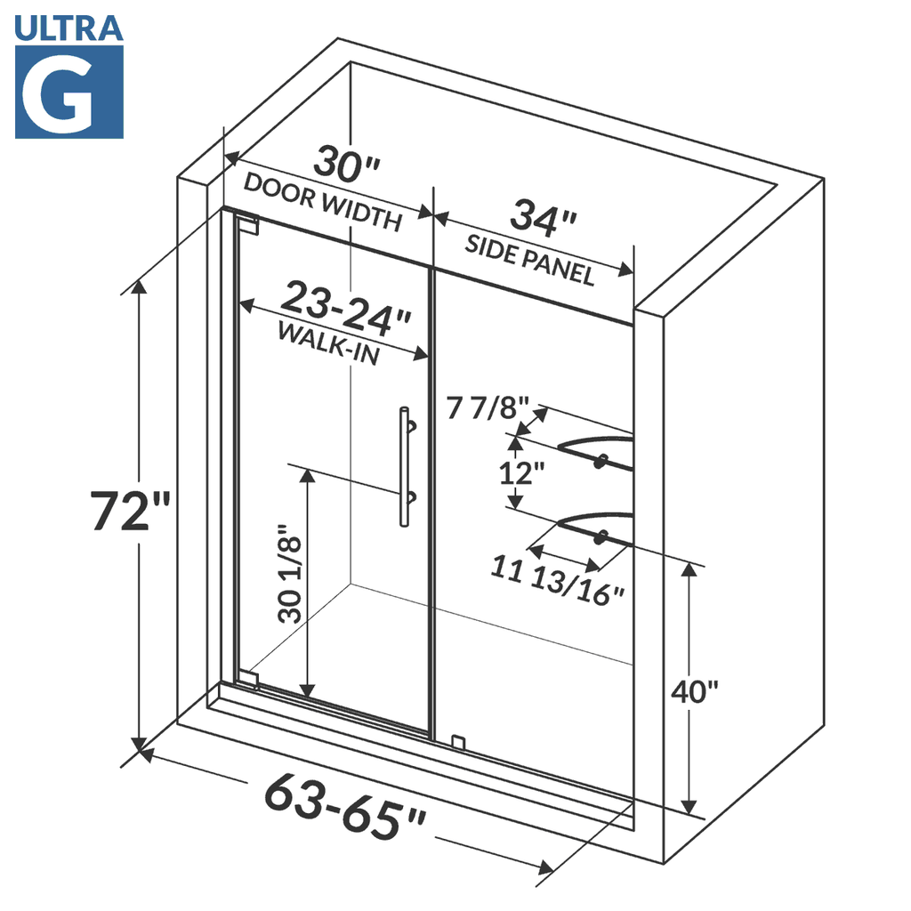 Pivot Shower Door Brushed Nickel J585