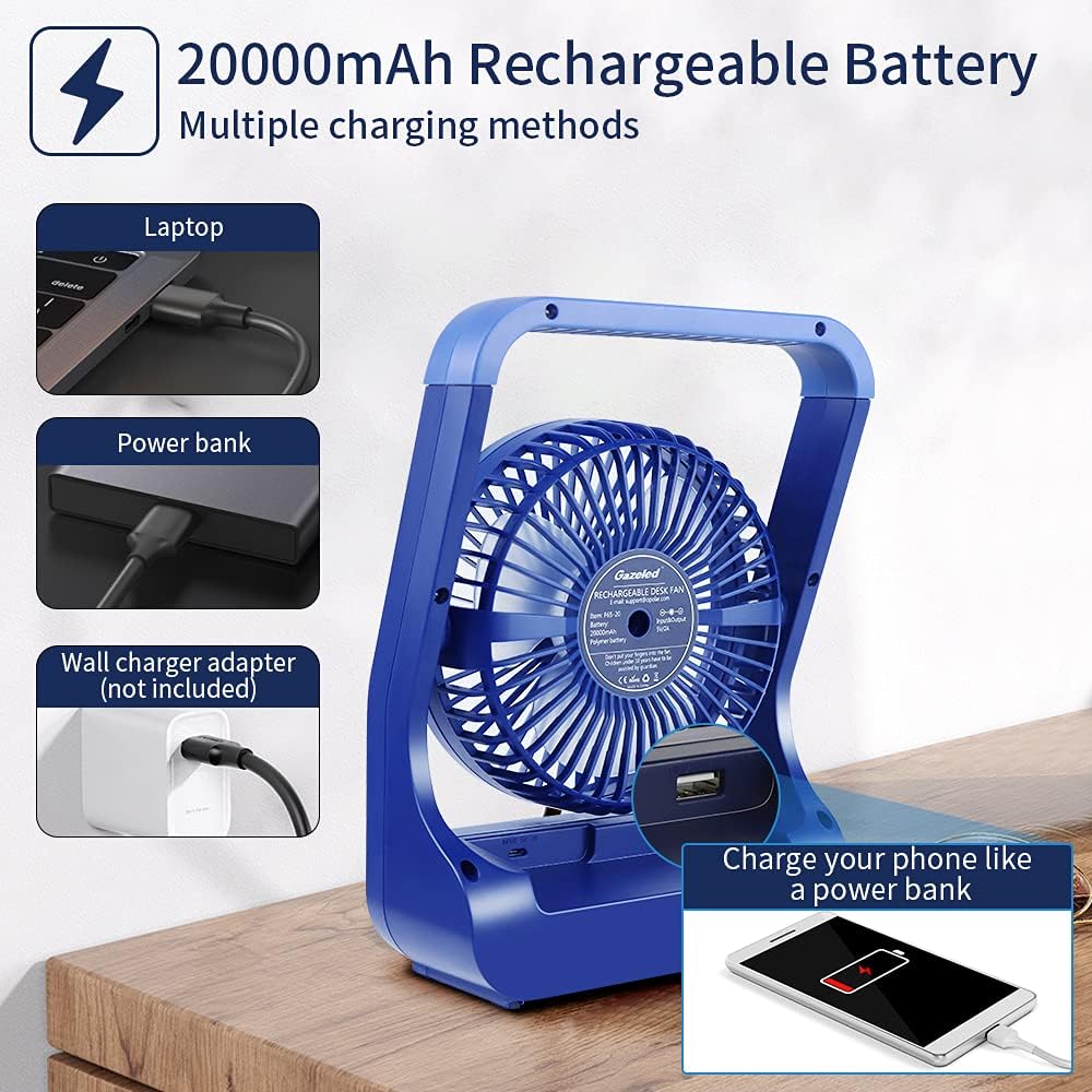 Rechargeable Portable USB Desk Fan with Timer G4247