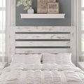 Distressed White King Slat Headboard E95145