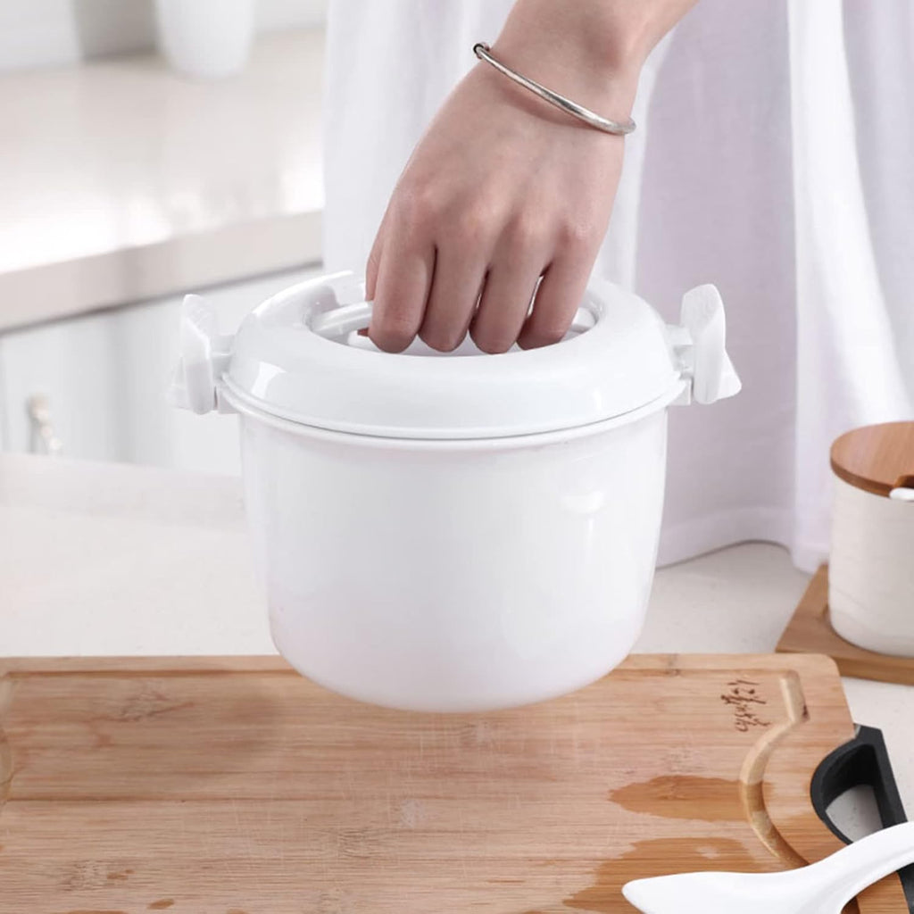 2pcs Round Microwave Rice Cooker Rice Steamer J754