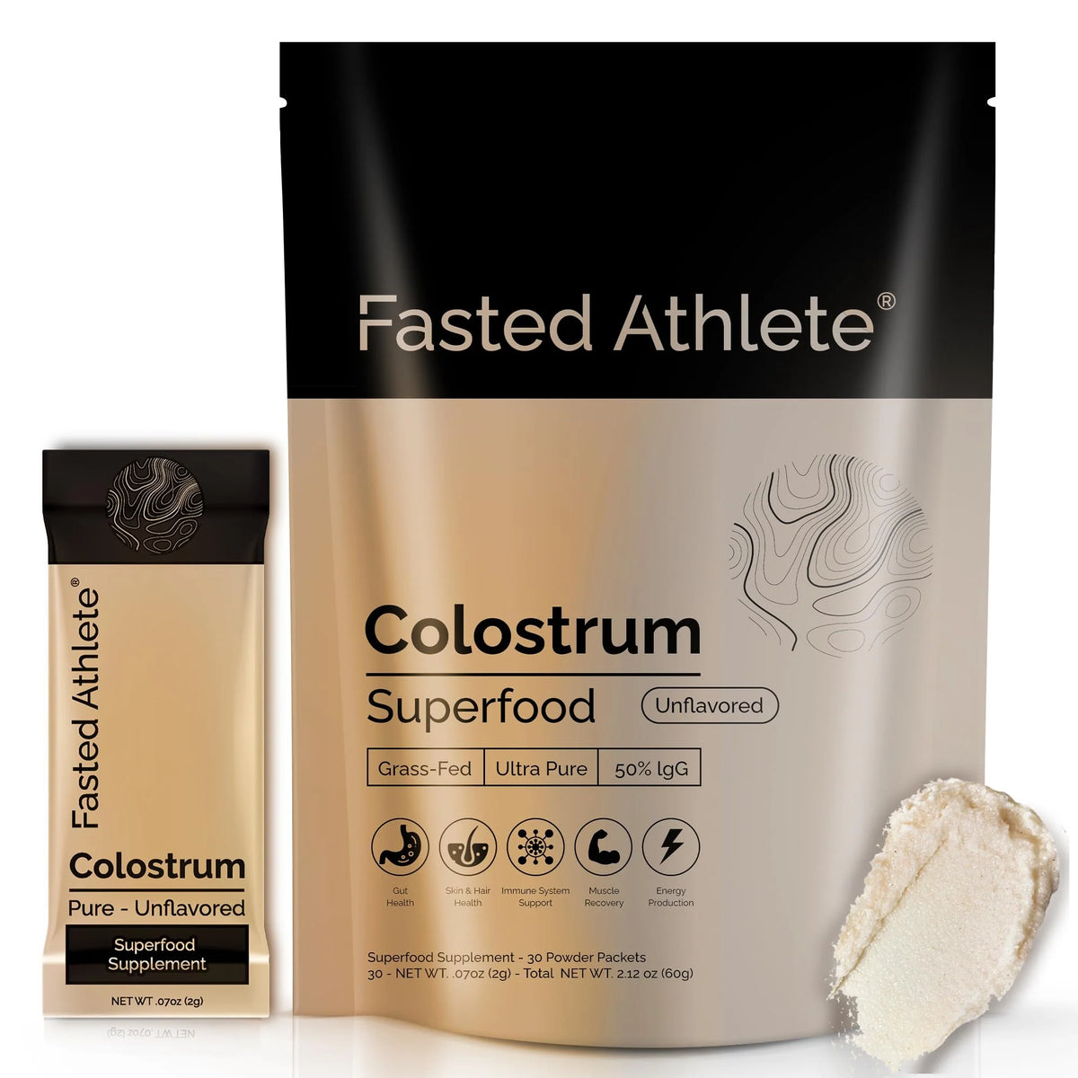 Grass Fed Colostrum Powder Supplement, Unflavored, 30 Serving Packets D61022