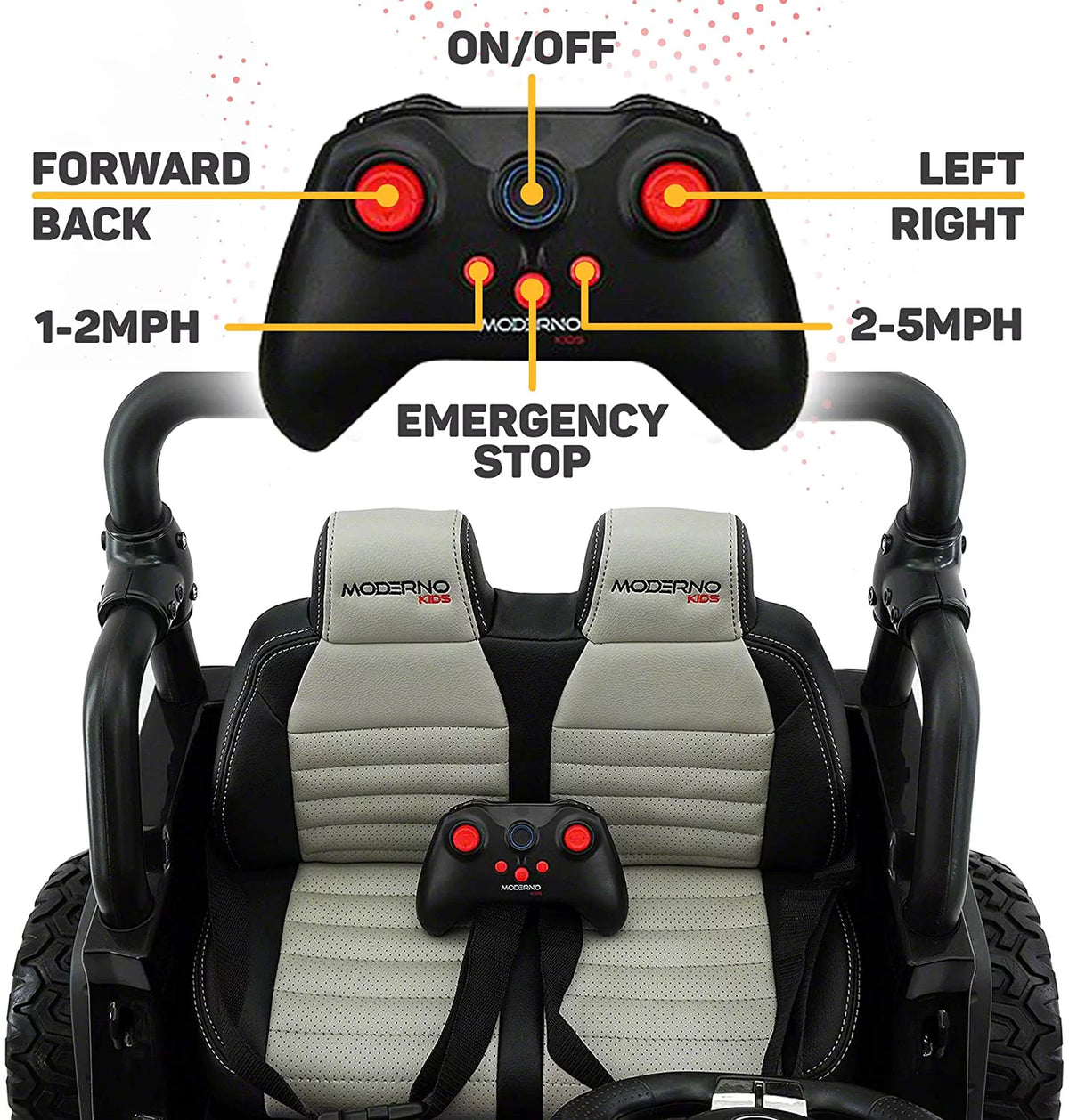 12V Two Seater Ride On Electric Car with Swappable Battery R605