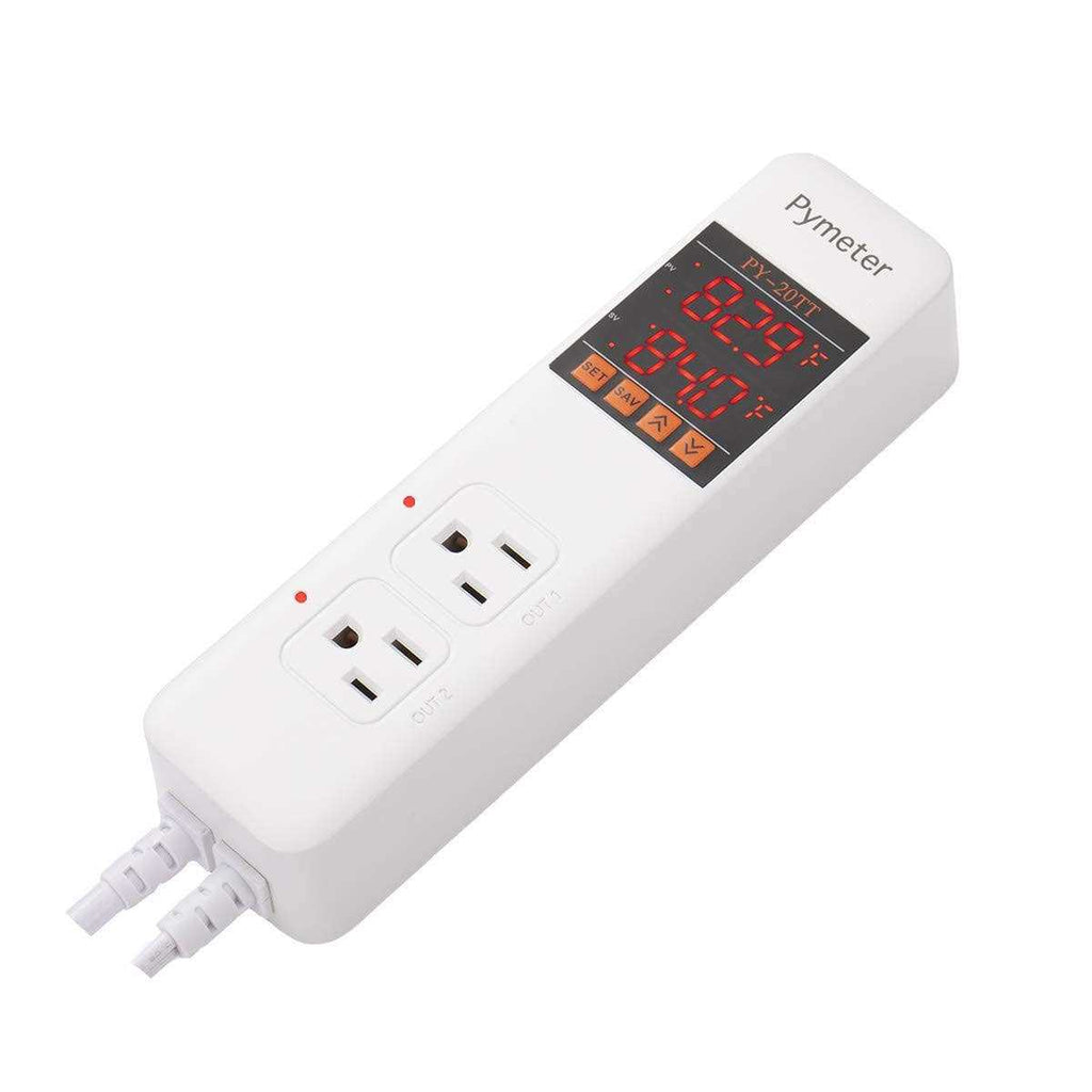 Digital Temperature Controller Dual Probe Thermostat Outlet Y200