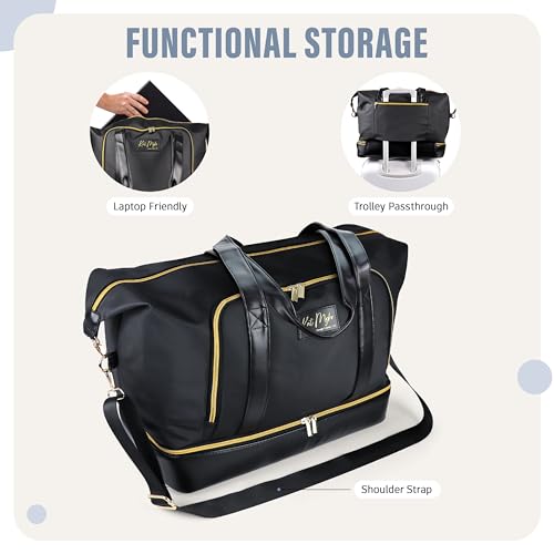 Womens Travel Weekender Bag with shoe compartment U411691