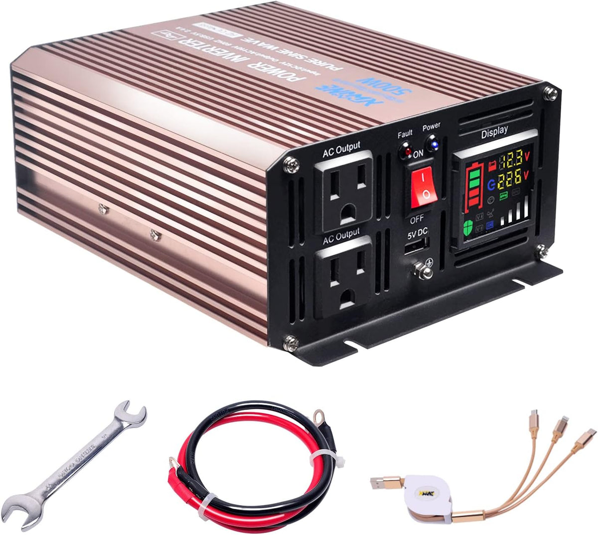 4000 Watts Pure Sine Wave Power Inverter with Remote Control and LED Display I877198