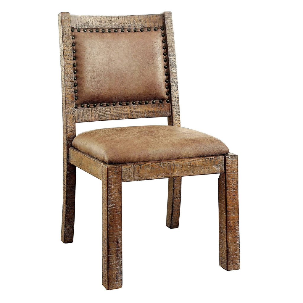 Rustic Pine Side Chair Set of 2 D273828