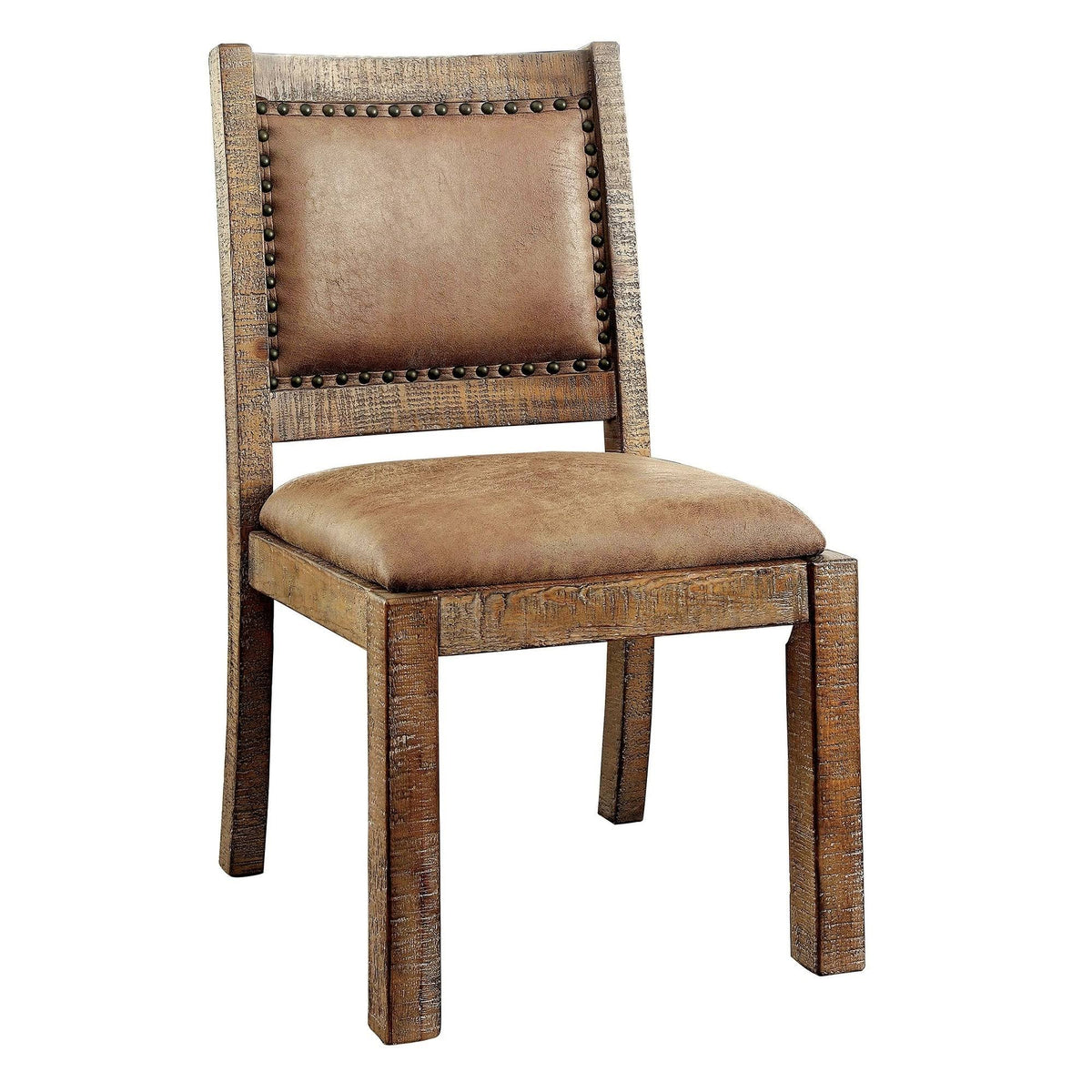 Rustic Pine Side Chair Set of 2 D273828