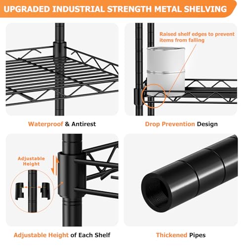5-Tier Adjustable Metal Wire Shelving Unit E3569