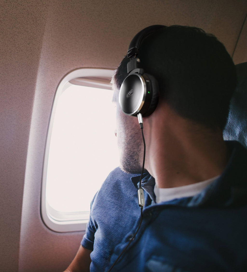 Black Noise-Canceling On-Ear Headphones Q708